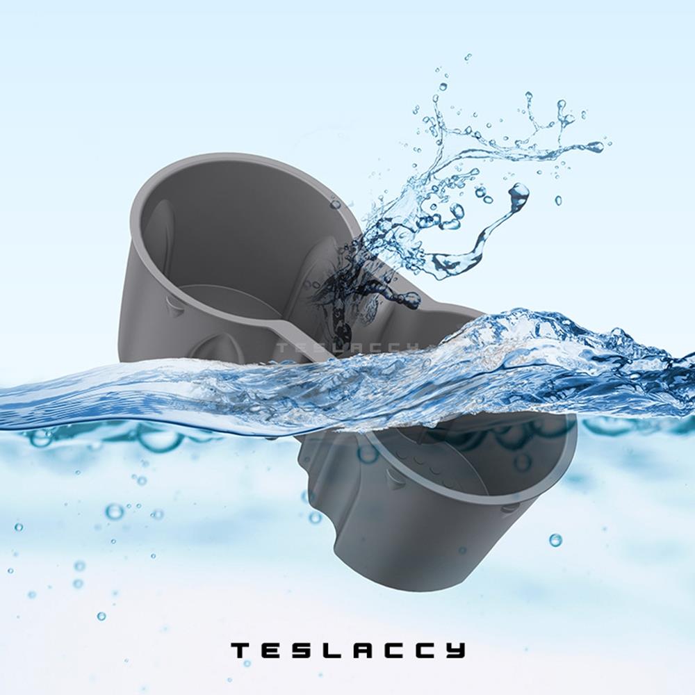 Water Cup Holder For Tesla Model 3 Y Center Console Accessories Non-slip Waterproof Non-toxic Odorless Car Coasters Black Gray