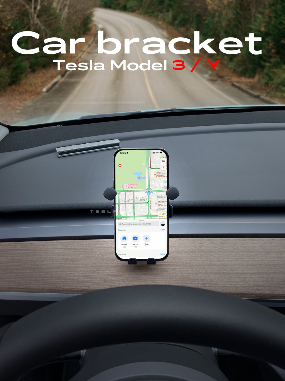 For Tesla Model S X 3 Y Car Cell Phone Mount Adjustable Bracket at air conditioning vents Phone Support Holder for air outlet