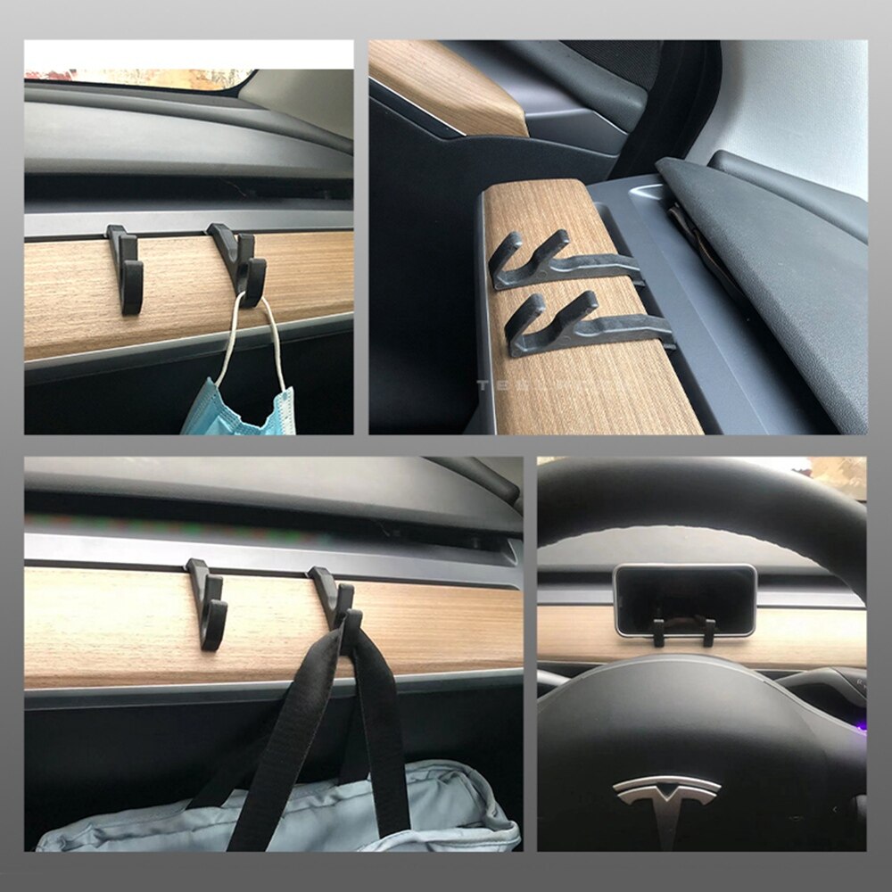 For Tesla Model 3 Y Car Hook Air Outlet Instrument Panel ABS Durable Storage 2021 2022 2023 Interior Accessories Decoration