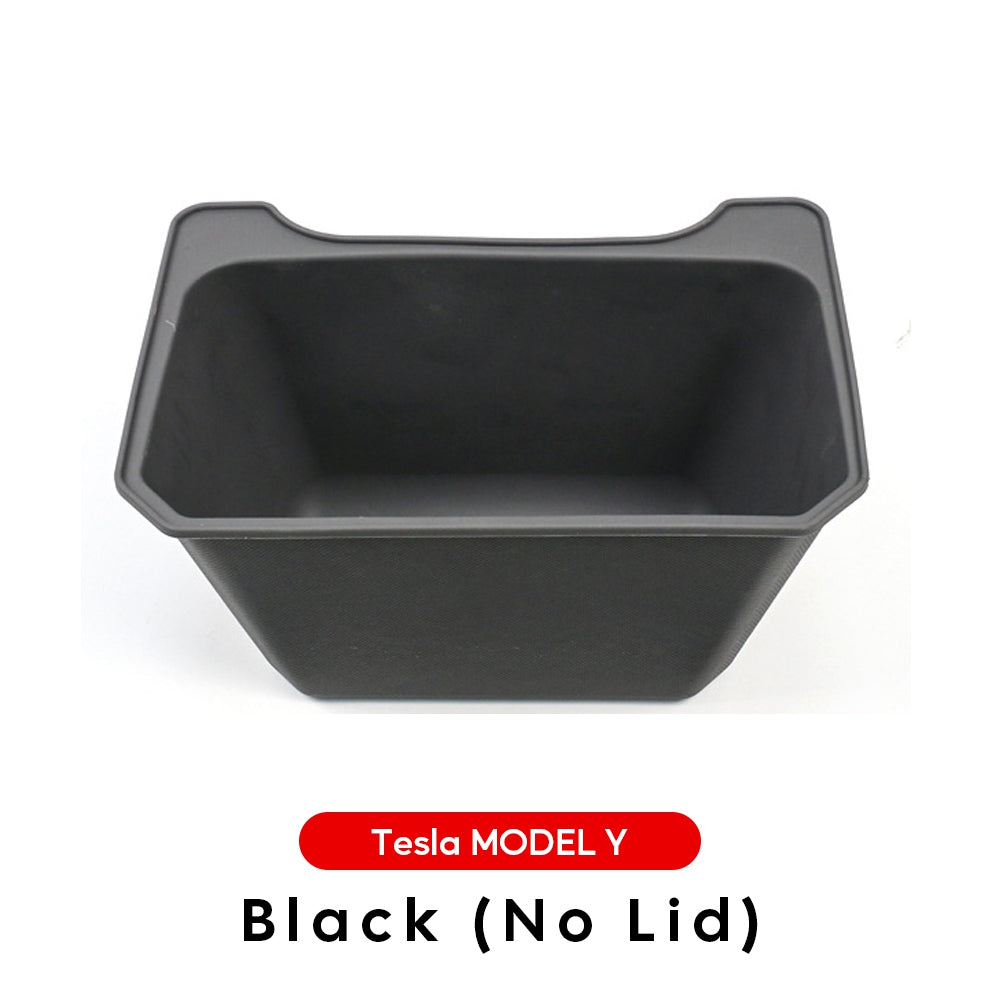 For Tesla Model Y Rear Storage Box Trash Can TPE Waterproof Under the Car Seat Soft Silica Gel Decoration Interior Accessories