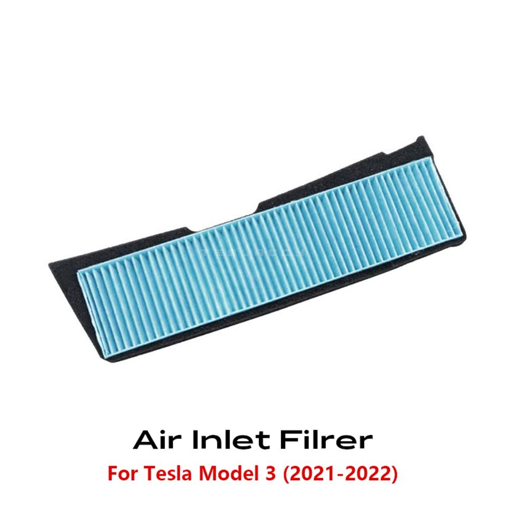 ONKENTET 2PCS Air Intake Grille Cover + Air Intake HEPA Filter Compatible  with Tesla Model 3 2023 2022 2021 Air Inlet Vent Covers A/C Internal Filter