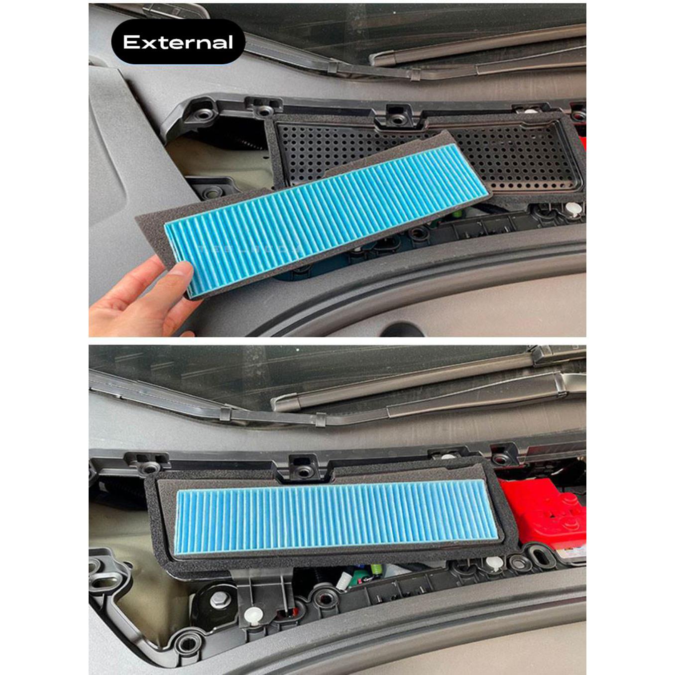 For Tesla Model 3 Car Intake Air Filter Melt Blown Fabric Air Flow Vent Cover Trim Anti-Blocking Prevention Intake Cover 2022