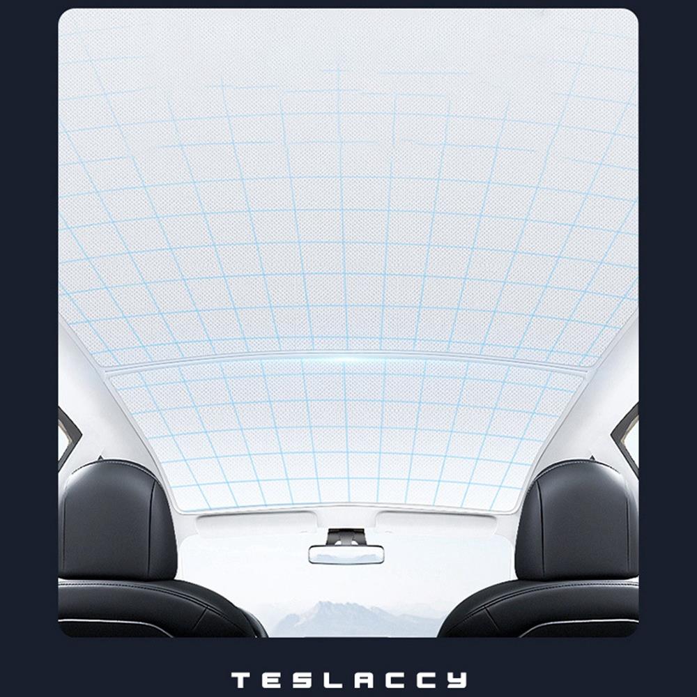 For Tesla Model 3 Y Sunroof Sunshade Front Rear Windshield skylight Blind Shading Net Sun Shades Glass Roof Sunshade with Buckle