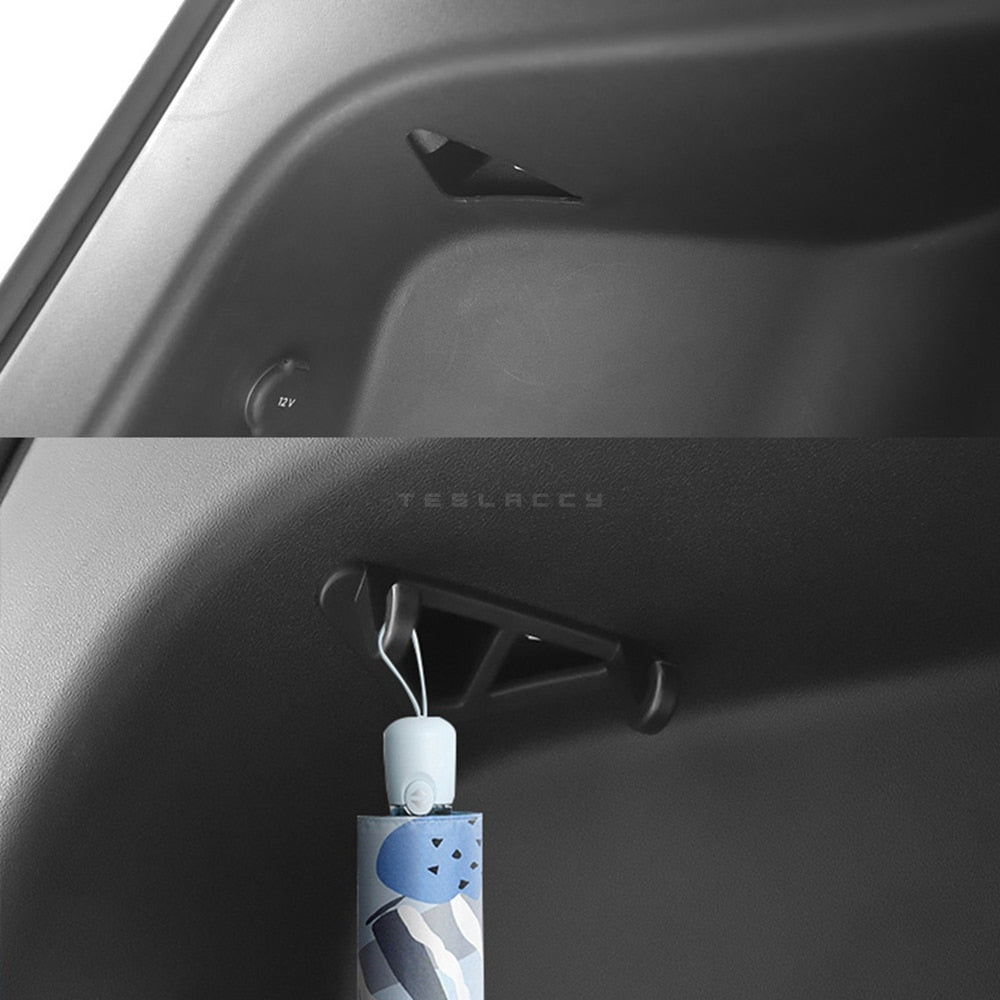 Trunk Hook For Tesla Model Y Rear Cargo Bag Holder Umbrella Hanger Storage Car Pendant Accessories Interior Parts  2021 2022