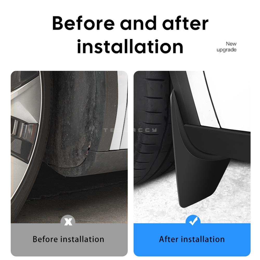 For Tesla Model Y 3 Car Wheel Mud Flaps Splash Guards MudFlaps Front Rear Fender New Upgrade TPE Mudguards Protector